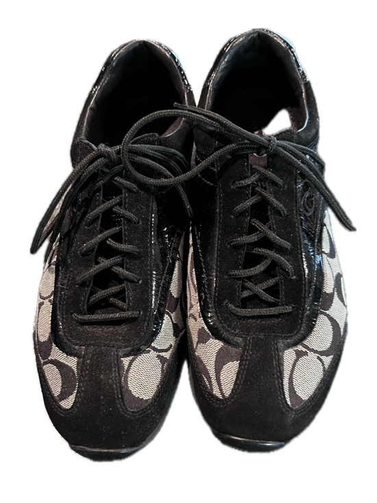 Coach Shoes - Coach Black and Gray Signature Canvas Sneakers